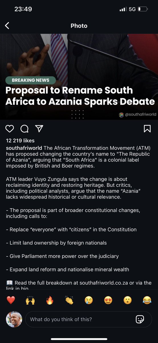 ZungulaVuyo's tweet image. The same way they have conditioned many people that the land & minerals is not theirs. That’s why many people have accepted being poor in the land of their forefathers rich with mineral wealth.
Is the same way they condition natives that a colonial & apartheid name of “South…