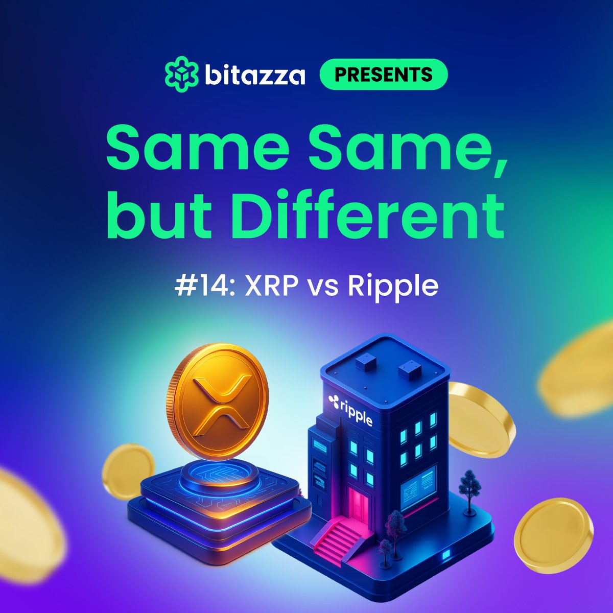 Did you know? XRP = digital asset. Ripple = the company behind it.
.
Don’t mix ‘em up. Learn the difference here blog.bitazza.com/blog/xrp-vs-ri… 
Start trading XRP, get the app here 📲 bitazza.onelink.me/YsZ4/ky9j8id3 
.
#CryptoBasics #XRPvsRipple #Bitazza