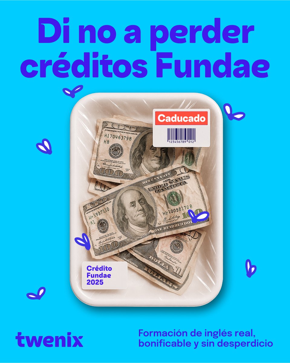 ¿Qué tienen en común un pollo y tu crédito FUNDAE?
❌ Que si no los gestionas a tiempo… caducan.

Sálvalos hoy con Twenix. Y no tires tu formación a la basura.
👉twenix.com/fundae/?utm_me…

✊ #NiUnCréditoALaBasura
#RRHH #RecursosHumanos #FUNDAE