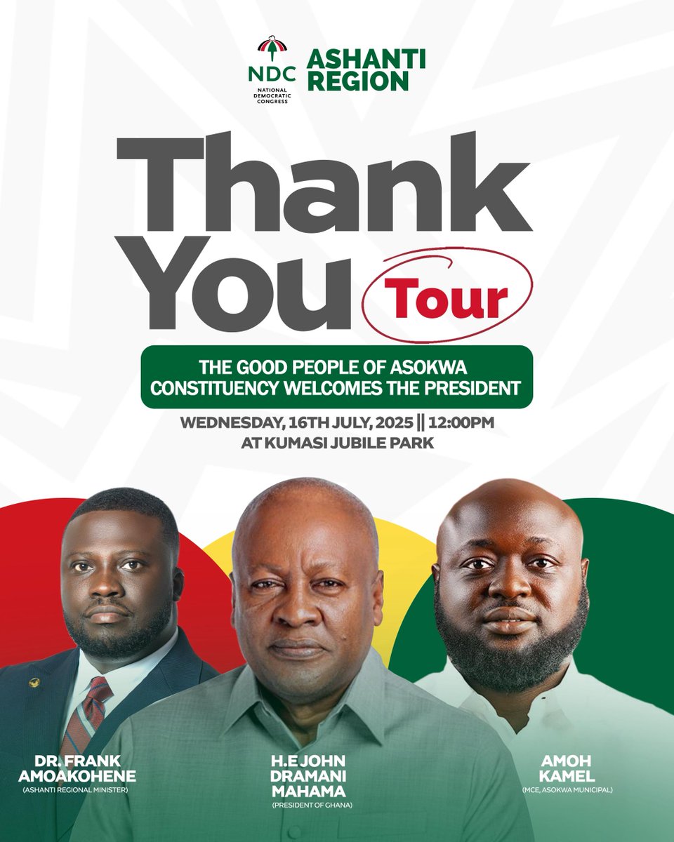 The good people of the Asokwa Constituency welcome the President.