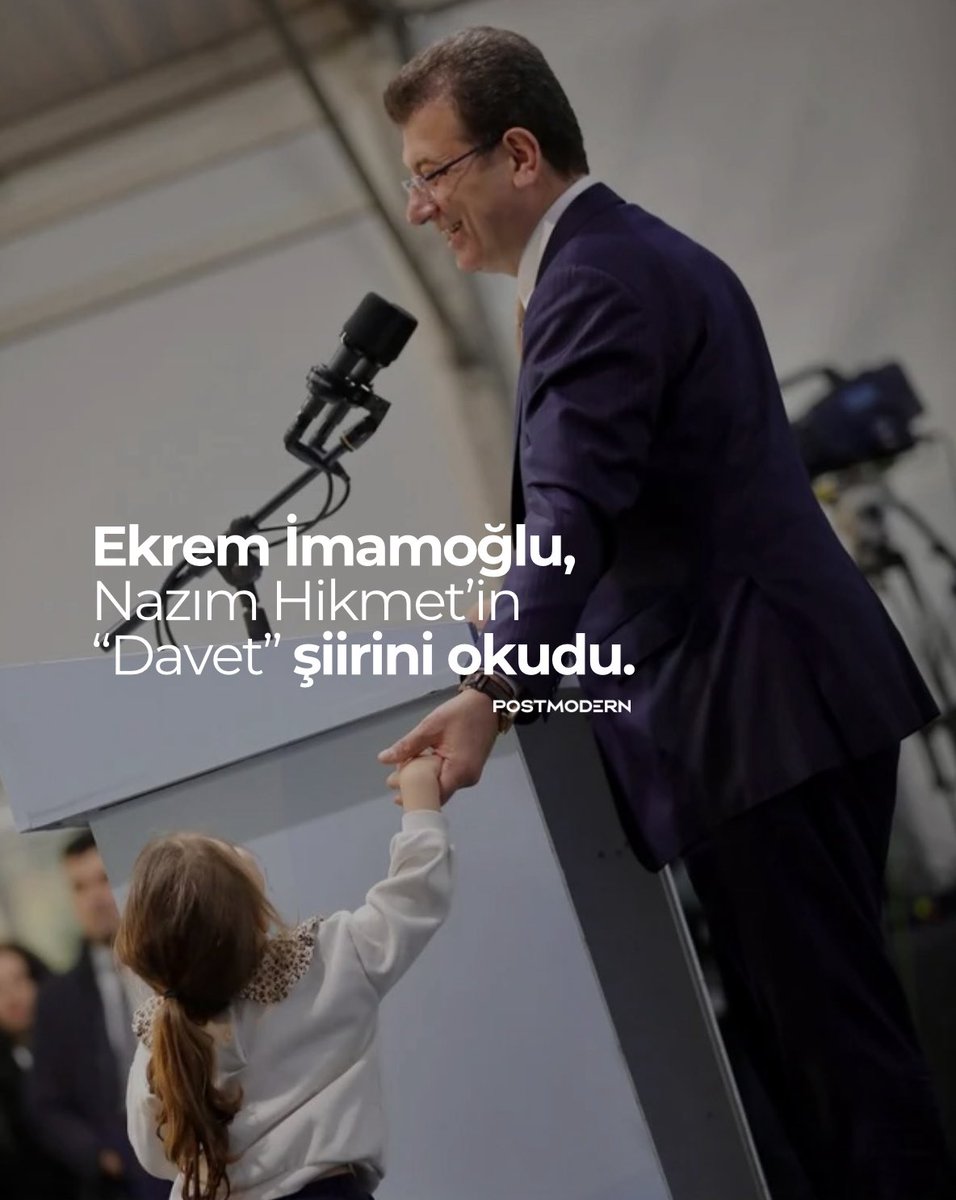 10:58 | “Dörtnala gelip Uzak Asya'dan
Akdeniz'e bir kısrak başı gibi uzanan
bu memleket, bizim.

Bilekler kan içinde, dişler kenetli, ayaklar çıplak
ve ipek bir halıya benziyen toprak,
bu cehennem, bu cennet bizim.

Kapansın el kapıları, bir daha açılmasın,
yok edin insanın