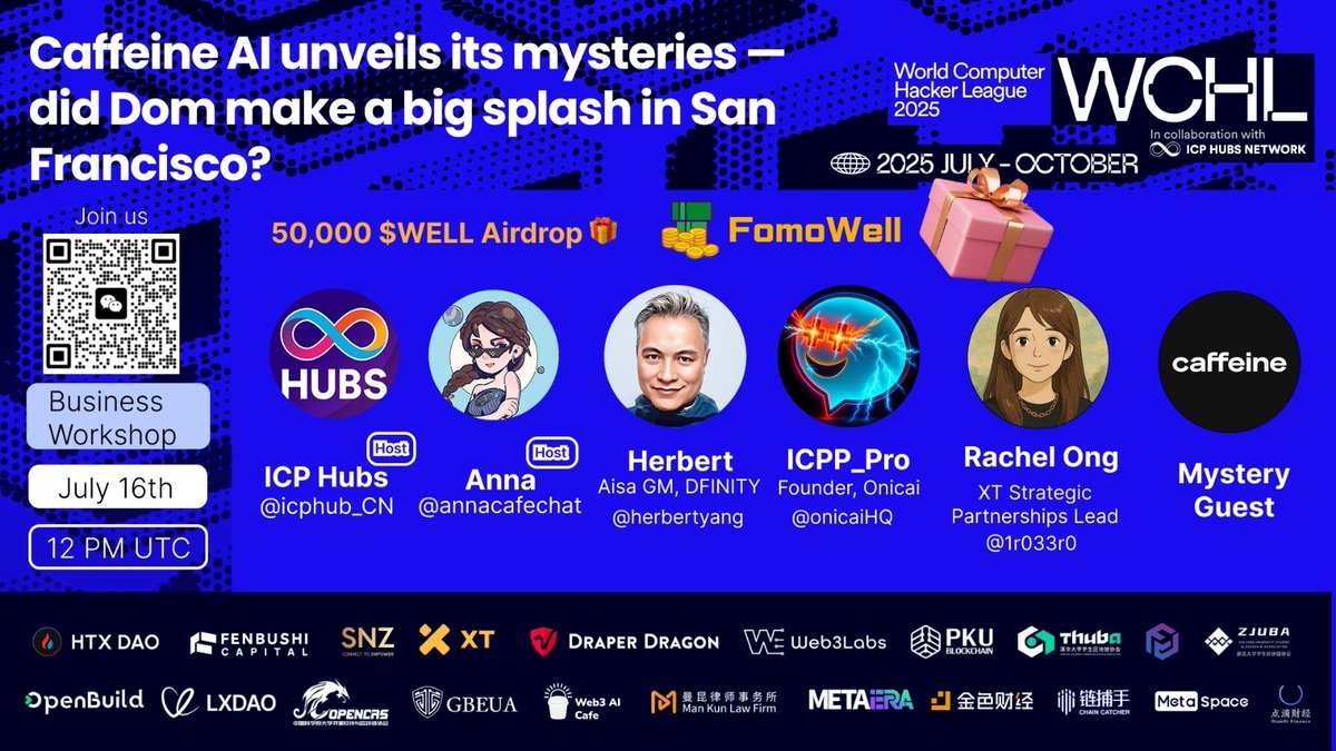🚨 Giveaway Alert! 🚨
🎉 Caffeine AI <a href="/caffeineai/">caffeine</a>   unveils its mysteries — did Dom make a big splash in San Francisco?

Join our Recap X Space AMA to uncover the secrets, gain expert insights, and win your share of 50,000 $WELL tokens!
1️⃣ Follow <a href="/AnnaCafeChat/">anna.cafe</a>  &amp; <a href="/FomowellX/">Fomowell</a> 
2️⃣