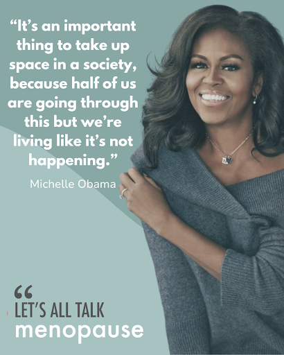 LATMenopause's tweet image. Michelle Obama says it perfectly, half of us are going through this, yet we’re expected to carry on like nothing’s happening. Her honesty about hot flashes and the intensity of menopause is so validating.
#LetsAllTalkMenopause #menopause #WomensHealth