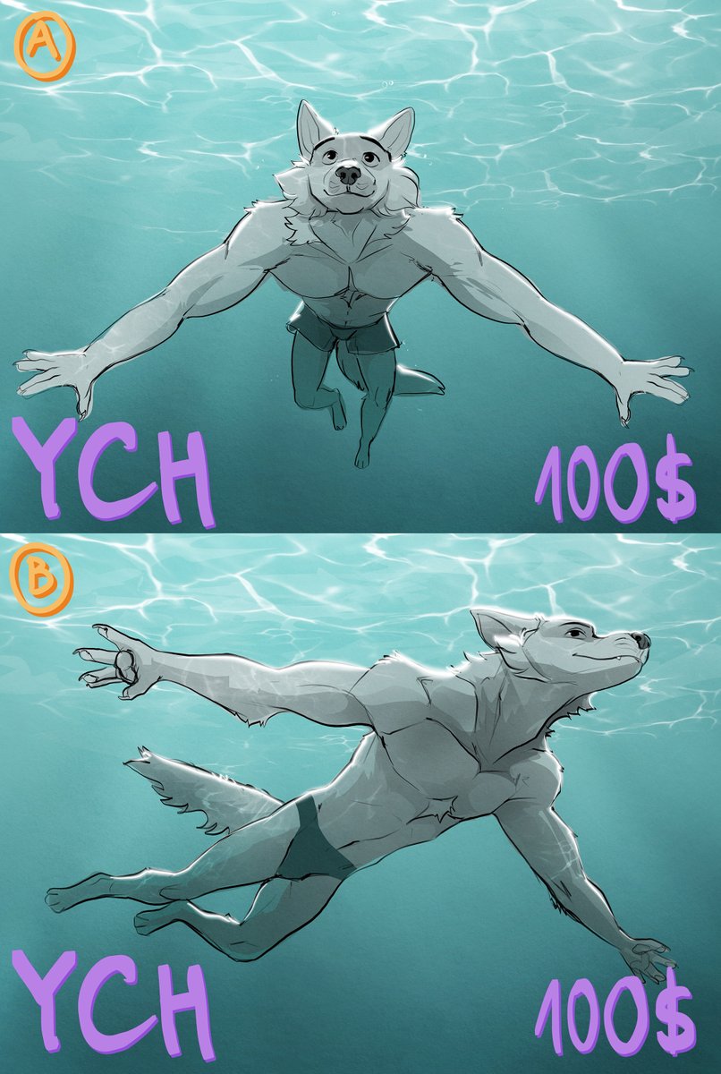 ariadogdraws's tweet image. An underwater swim ✨
New two-slot YCH is out now, with fixed price! Comment to claim a slot!
furaffinity.net/view/61593266/