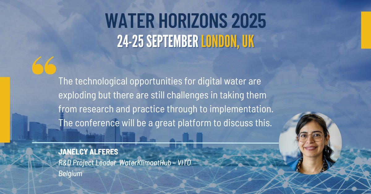 IWAHQ's tweet image. Janelcy Alferes will be joining the upcoming Water Horizons event as a speaker on the Technology Panel: Generative AI & Smart Water Networks.
Registrations are now open β secure your spot today!
π: waterhorizonsevents.org/home?event-keyβ¦