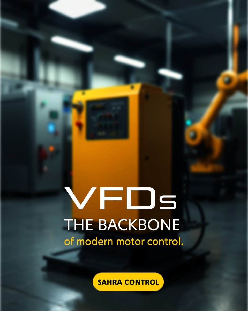 SahraControl's tweet image. VFDs are more than smart tech—they’re the core of efficient motor control.
✅ Up to 50% energy savings
✅ Longer motor life
✅ Less noise, more safety
At Sahra Control, we tailor VFDs to your needs.
📞 920009204 🌐 sahracontrol.com
#VFD #EnergyEfficiency  #SahraControl