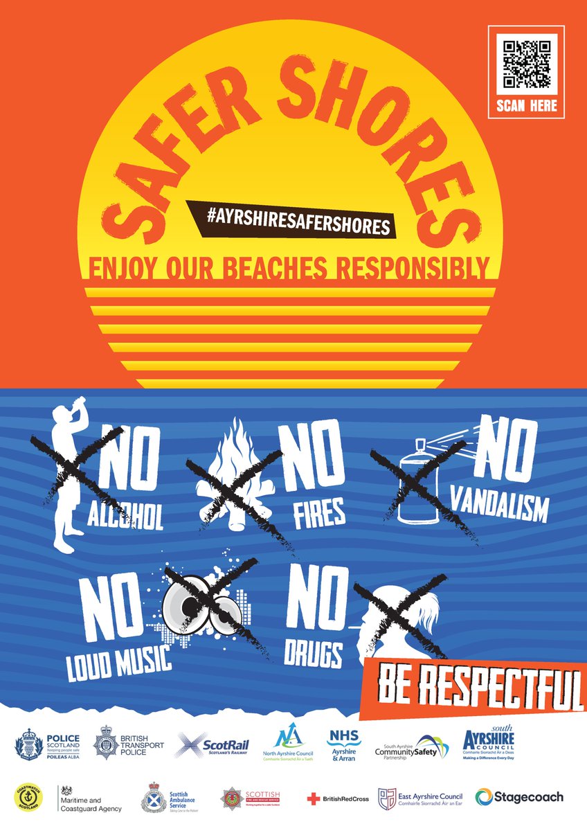 Planning a   visit to Ayrshire’s beaches? Please   remember to travel safely, respect others, and enjoy our coast responsibly. #AyrshireSaferShores