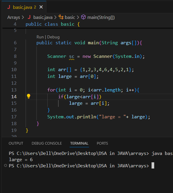sauravsmehta143's tweet image. 🚀 Day 2 of my #DSA journey in Java!
Today I explored Arrays — understanding declaration, initialization & traversal.
Feeling pumped as the basics are getting stronger every day! @ApnacollegeX  @ShradhaKhapra_ 
#100DaysOfCode #JavaWithDSA #LearningJourney