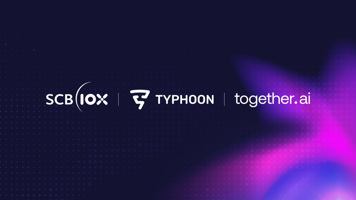 SCB10X_OFFICIAL's tweet image. Typhoon partnered with @togethercompute, one of SCB 10X portfolio company, to leverage GPU clusters for model training, achieving a Thai IFEval score of 83.0 while cutting compute costs by 50%. Typhoon also adopted serverless inference platforms and launched the Typhoon API Pro…