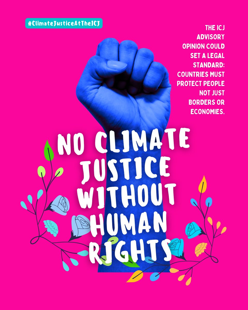 BHR_FIDH's tweet image. Climate change is destroying entire ways of life & causing unprecedented human rights violations.
In one week, an #ICJ advisory opinion could pave the way for climate reparations, accountability & long-overdue protections.
Let's demand real, fair & enforceable climate action!