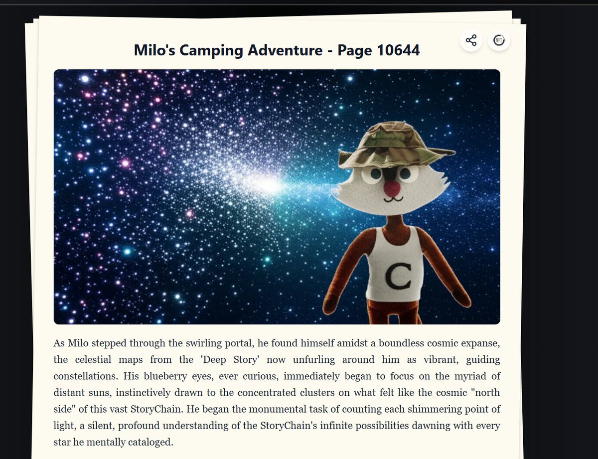 Mr Bee ❏ Orochi (@nguyentinh16111) on Twitter photo Just created my page in @campnetworkxyz's Never Ending Story using @StoryChain_AI 📖 Continue Milo's story for a chance to win a <a href="/CampTrailHeads/">TrailHeads ⛺️</a> WL spot! #NeverEndingStory Just created my page in @campnetworkxyz's Never Ending Story using @StoryChain_AI 📖 Continue Milo's story for a chance to win a <a href="/CampTrailHeads/">TrailHeads ⛺️</a> WL spot! #NeverEndingStory