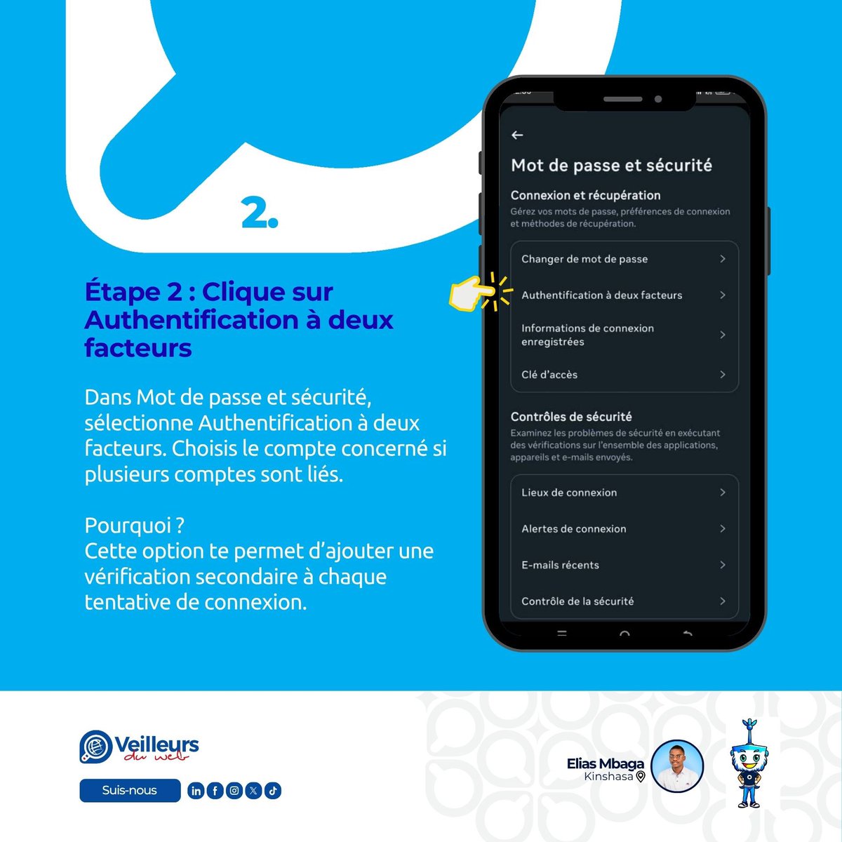 veilleursduweb's tweet image. Tu as déjà eu peur de te faire pirater ton compte Facebook ?
Tu n’es pas seul.e 🥹 Les piratages, vols d’identité et fuites de données sont de plus en plus fréquents.

Aujourd’hui, un simple mot de passe ne suffit plus.
La double authentification (2FA) ajoute une barrière de…