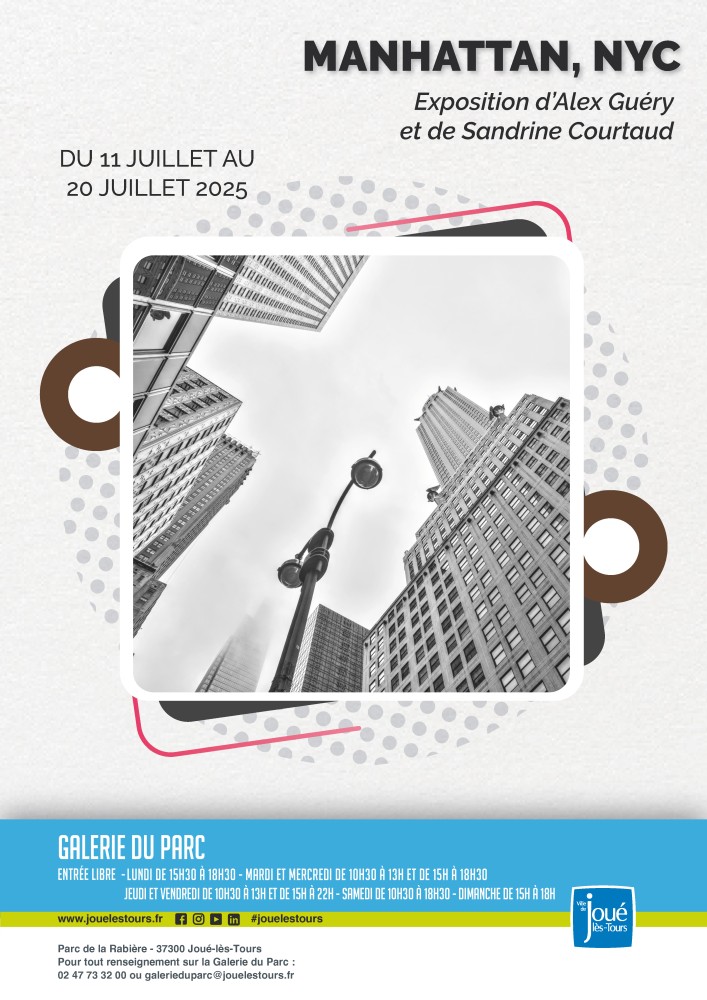 Clin d'œil à notre ami Alex Guéry 😉
📅 jusqu'au 20 juillet
📍Galerie du Parc de <a href="/Jouemaville/">JouélèsTours</a> 

Expo photo &amp; dessin : Manhattan, entre Démesure &amp; Émotions
🎥 #AlexGuery 
✏️ Sandrine Courtaud 

🗽 Un regard artistique sur NYC, entre images volées et dessins sensibles.