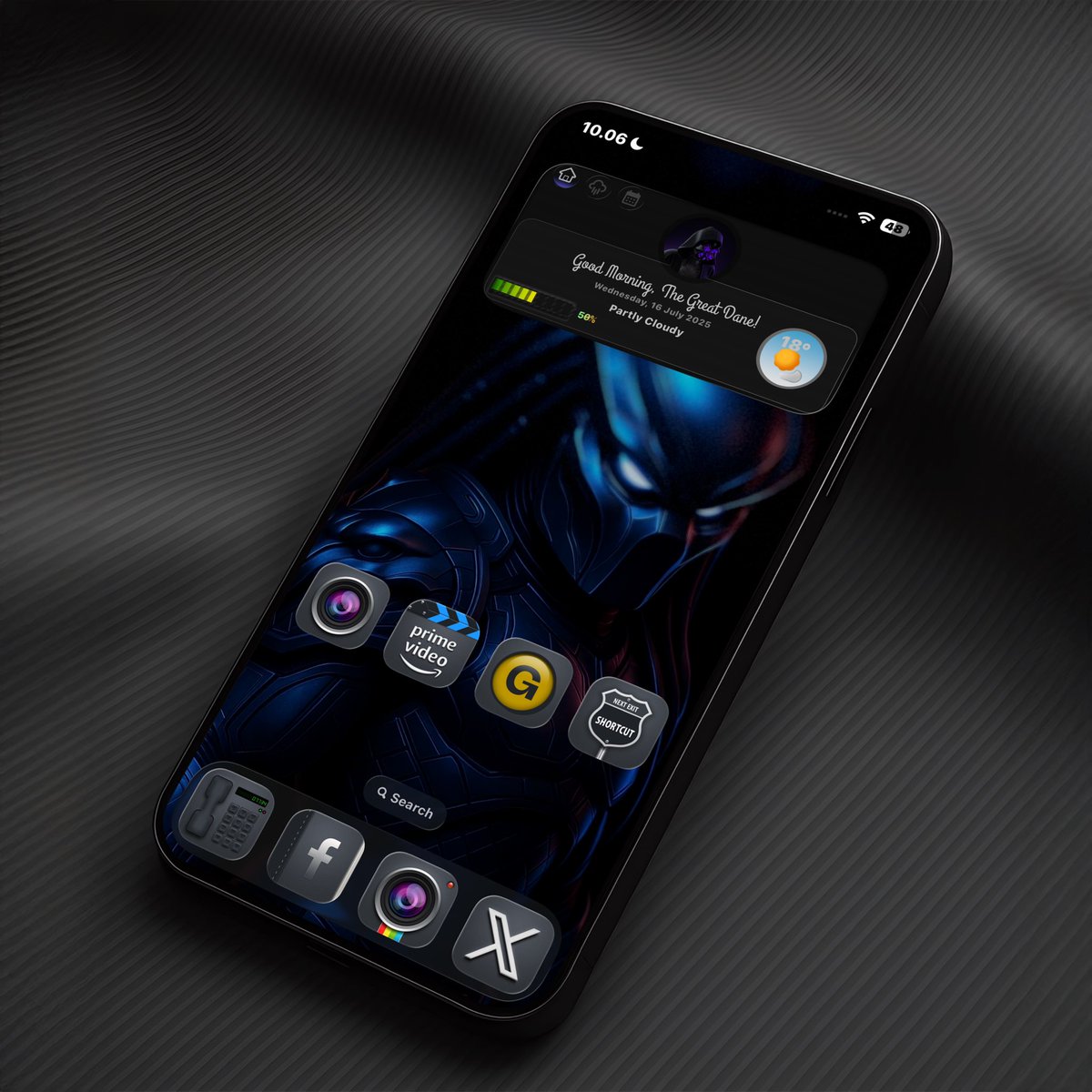 thgr34td4n3's tweet image. It’s hump day folks !🔥

#ShowCreative 
#mLite 
#ios26beta3 

• wallpaper @sel6012000 
• icons @daddykool666 #hazen 
• widgy @aviador_gt 
• template @SeanKly