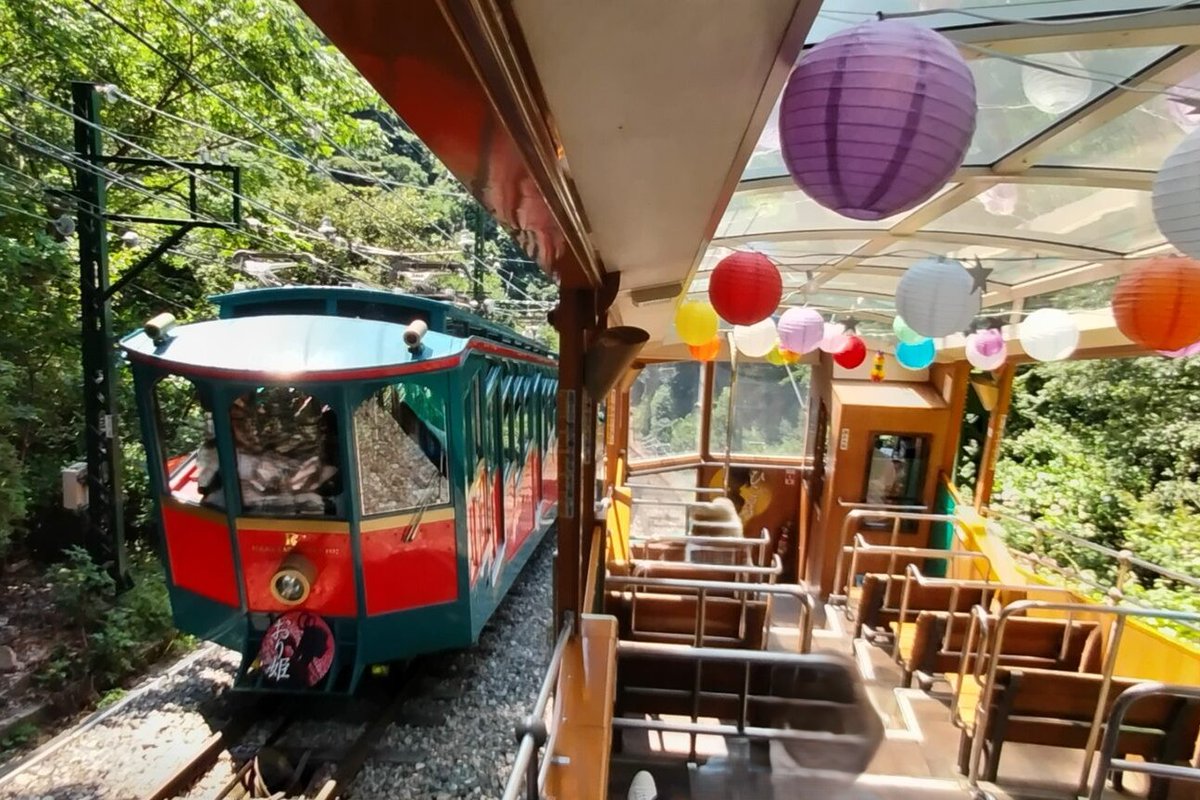 ◉川西英・神戸百景・No.14 六甲ケーブルカー◉額装つき◉29内7 ◉川西英・神戸百景・No.14 六甲ケーブルカー◉額装つき◉29