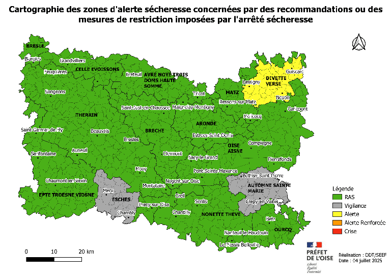 CCPaysdeValois's tweet photo. 📍 Sécheresse – Vigilance activée
Le bassin versant de l’Automne est placé en vigilance à compter du 11/07
Pas de restriction pour l’instant, mais chacun est invité à réduire ses usages d’eau non essentiels 💧
🔗 + d’infos : https://t.co/8AFzGHXqPj – Sécheresse
#Sécheresse #Eau https://t.co/joNfgX3uj1