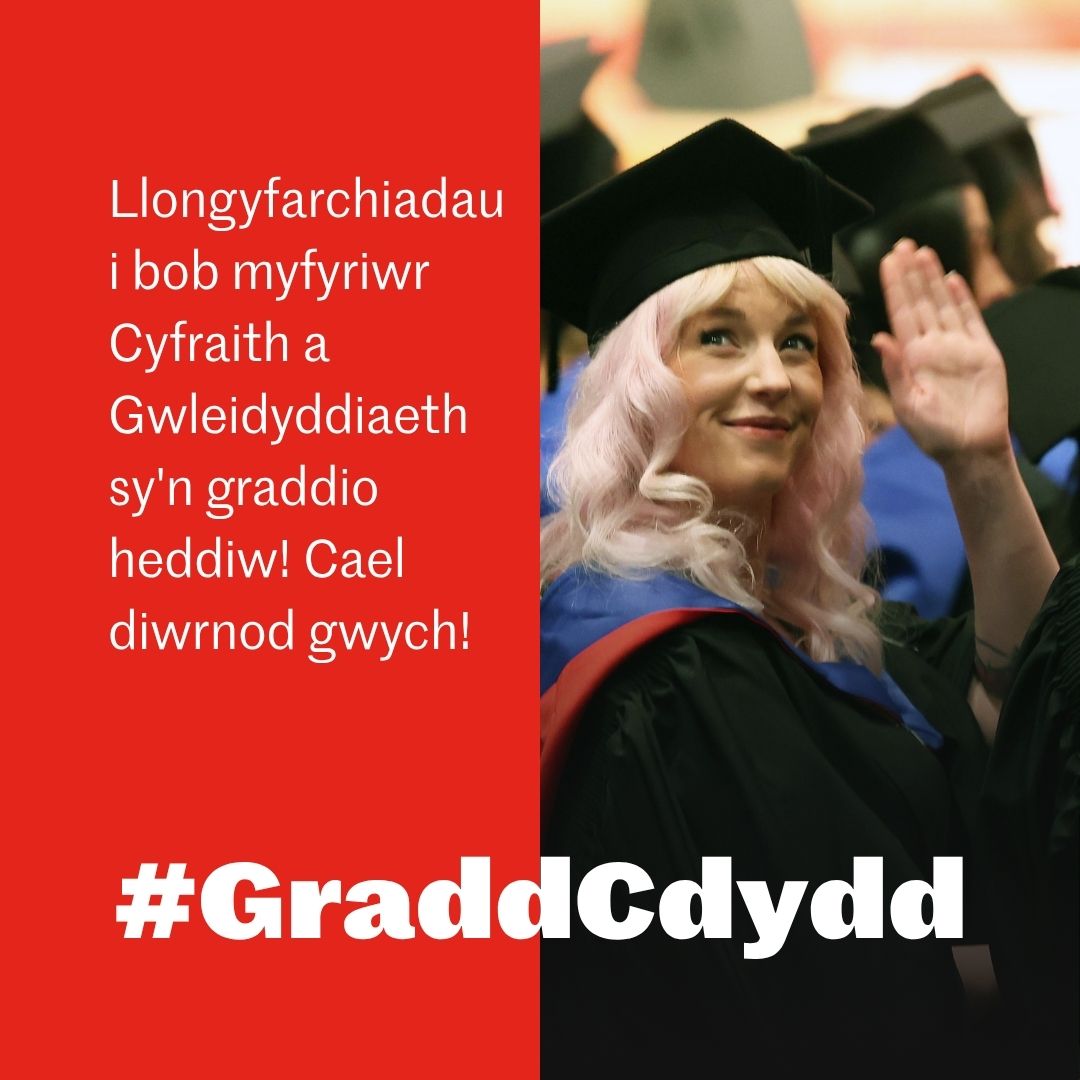 Llongyfarchiadau pawb!