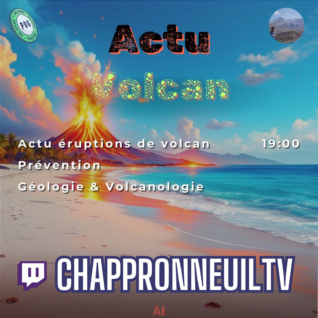 PogScience's tweet image. 🌋À 19h, Chappronneuil fait le tour de l&apos;activité volcanique terrestre.

➡️ twitch.tv/chappronneuiltv

#twitch #vulgarisation #science #volcan #actu