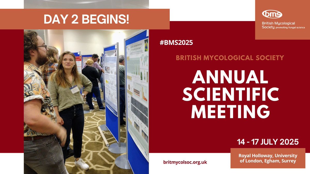 BritMycolSoc's tweet image. Day 2 of the BMS Annual Scientific Meeting is underway! Looking forward to today’s talks and posters. #BMS2025