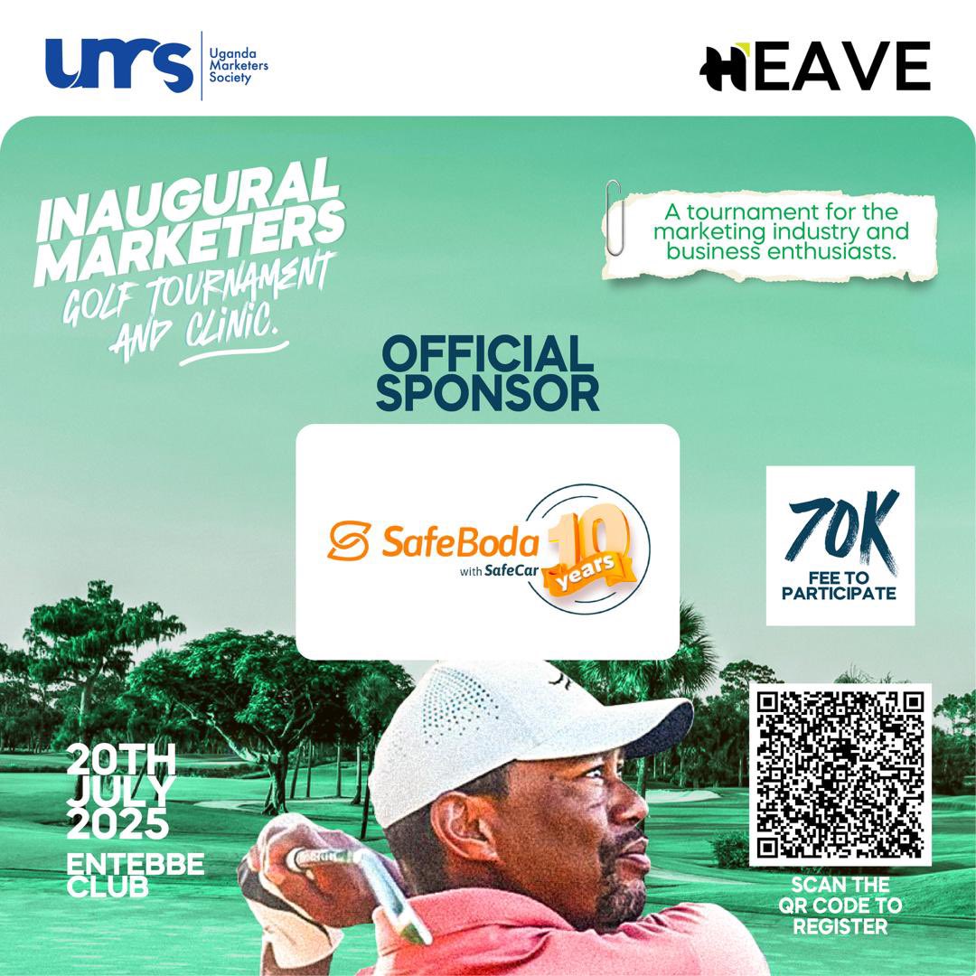 We are happy to announce <a href="/SafeBoda/">SafeBoda</a>  as our sponsor. Join us for the inaugural Marketers Golf tournament and learning clinic.

Make your payment now
- Momo Pay:650434
- Airtel Money Pay: 4356393
- FlexiPay: 285928

SCAN TO REGISTER