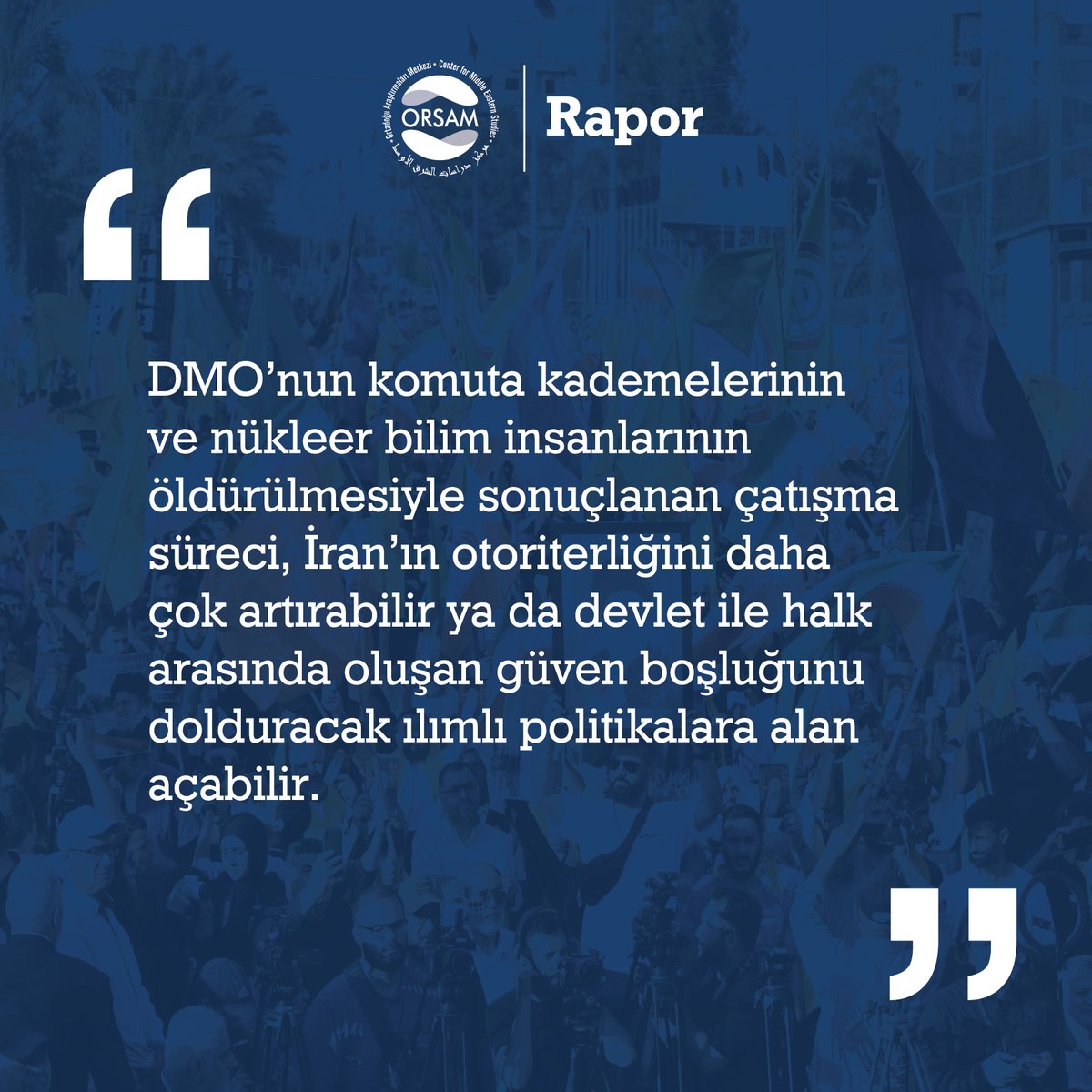Rapor | İsrail-İran Çatışması: Bölgesel Yansımalar ve Küresel Dengeye Etkiler

▪️İran-İsrail Çatışmasının Askerî Teknik Analizi
▪️İran’ın Balistik Füze Saldırıları ve Teknik Analizi
▪️Çatışmanın Bilançosu

✒️ORSAM

🔗orsam.org.tr/yayinlar/israi…