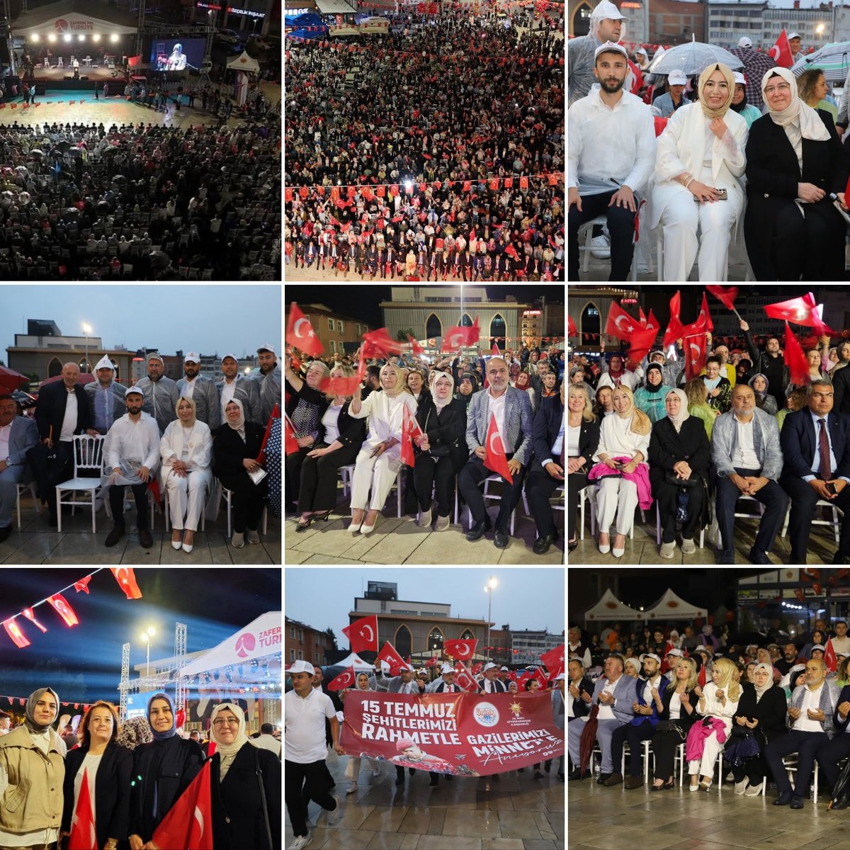 9 yıl sonra yine aynı meydanlarda yine hep birlikte nöbetteyiz ve tüm dünyaya milletçe devletimizin ve demokrasimizin yılmaz bekçisi olduğumuzu bir kez daha göstermenin gururunu yaşıyoruz. 

Bu eşsiz vatanda, bu aziz milletin devletimize verdiği güçle tarih yazmaya devam