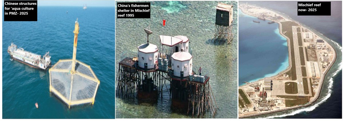 Michael Turner (@michael71t) on Twitter photo China is illegally building structures inside South Korea's EEZ. China says these structures are temporary & are being built to "support" Chinese fishermen.
China said the same thing to Philippines in 1995 when it built a similar structure at Mischief Reef. 1/3 <a href="/MalayaIrredenta/">West Philippine Sea</a> China is illegally building structures inside South Korea's EEZ. China says these structures are temporary & are being built to "support" Chinese fishermen.
China said the same thing to Philippines in 1995 when it built a similar structure at Mischief Reef. 1/3 <a href="/MalayaIrredenta/">West Philippine Sea</a>
