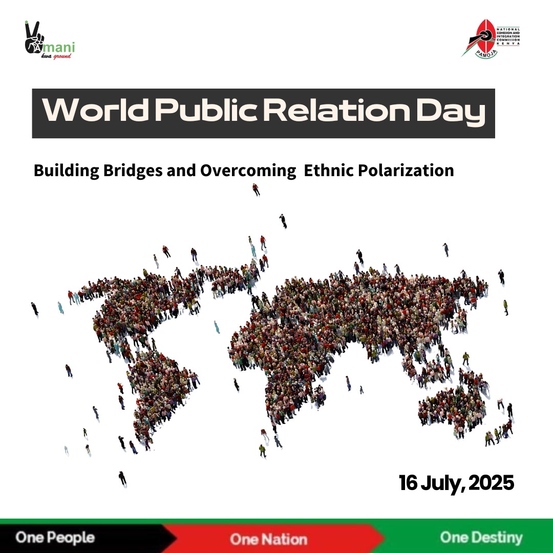 This #WorldPRDay, we recognize the power of strategic communication in shaping a more united nation.
At NCIC, we believe in the role of public relations to influence peace, promote dialogue, and strengthen national identity
Inspire unity. Build Kenya.
#WorldPRDay #NCICKenya