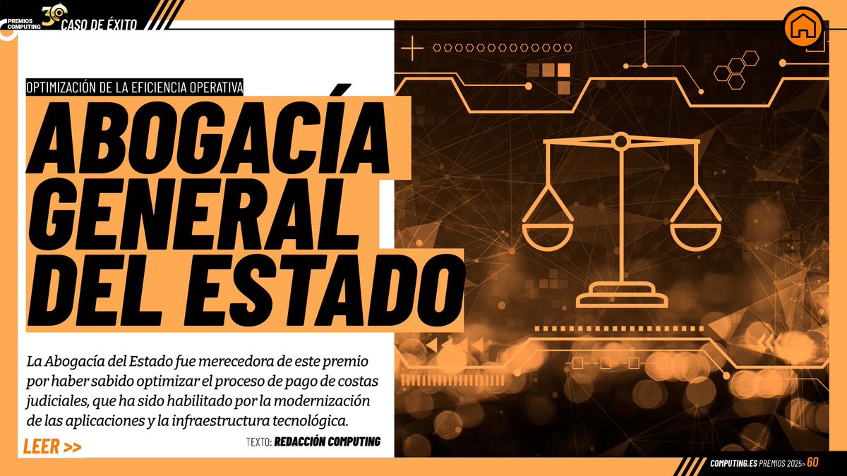 Orgullosos de acompañar a Abogacía del Estado en un proyecto premiado por <a href="/ComputingBPS/">Computing</a> .

Modernización tecnológica al servicio de la justicia.

Puedes leerlo aquí: bit.ly/4eVOyR6

#KyoceraEsInnovacion #ModernApplications