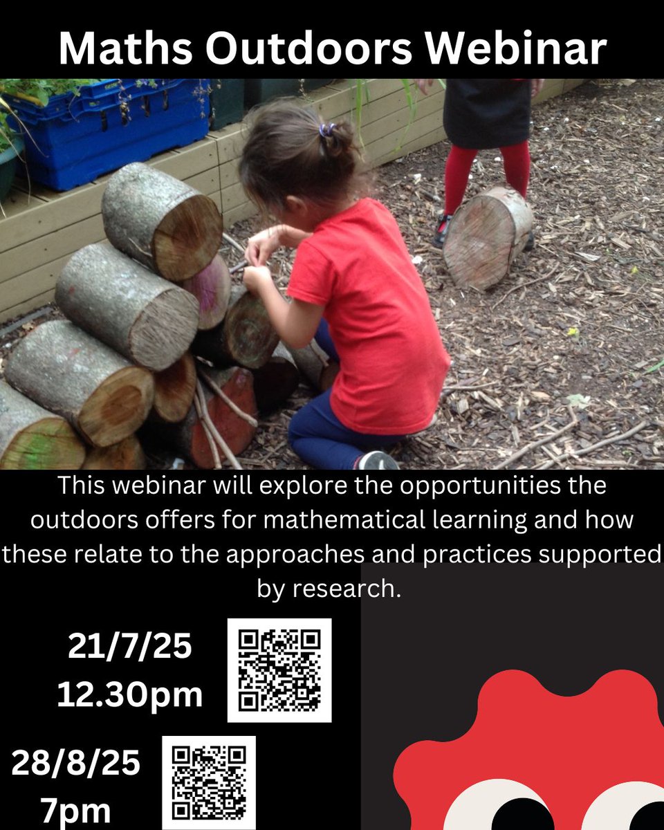 Maths Outdoor training on Monday lunchtime, scan to book or follow this link: forms.gle/z8sRwNAxXq8zcU…
<a href="/ncbtweets/">National Children's Bureau</a> <a href="/CDPS_Southwark/">Charles Dickens Primary School and Nursery</a> <a href="/CoinStreet/">Coin Street</a> <a href="/RhubarbNet/">Annette</a> <a href="/maytree_nursery/">Maytree Nursery</a>