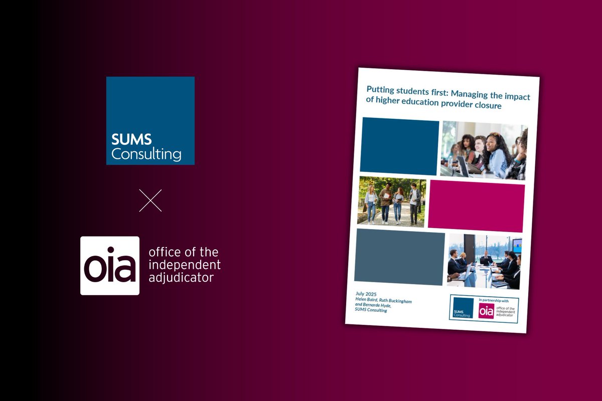 We have today, in collaboration with SUMS, published the findings of a cross-sector study examining how HE providers navigate challenging financial circumstances, specifically market exit.

Learn more and read the report
oiahe.org.uk/resources-and-…