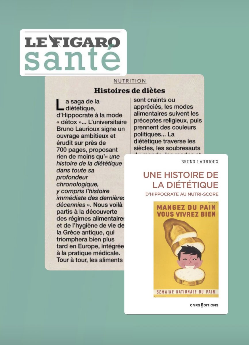 CNRSEd's tweet image. "La diététique traverse les siècles, les soubresauts du monde, les modes et les désirs : une longue et passionnante histoire."
@LeFigaro_Sante