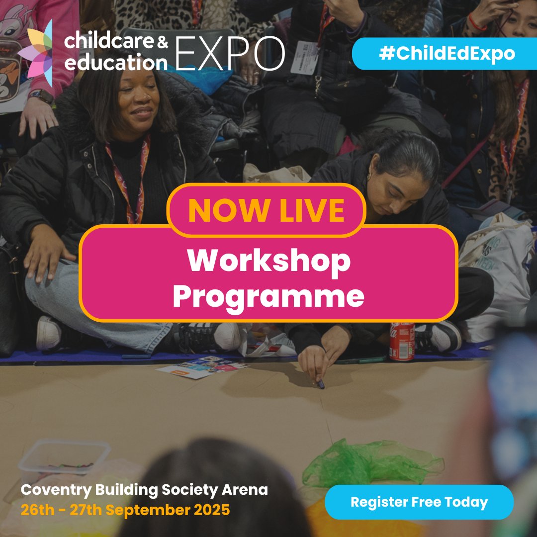 The free workshops programme for #ChildEdExpo Midlands 2025 is now LIVE! Packed with practical inspiration, these hand-on sessions are perfect for those wanting to shape the future of early education.

Register today: forms.reg.buzz/childcare-educ…
