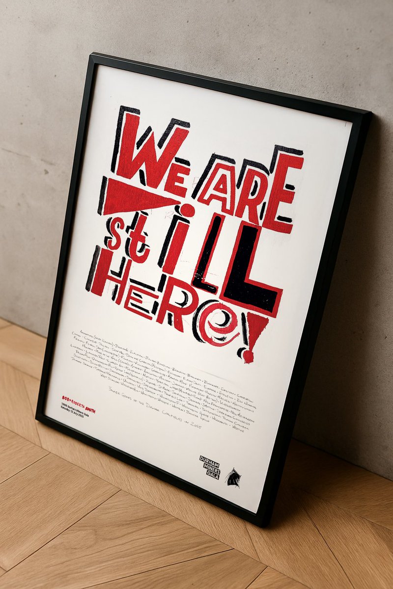 DurhamGala's tweet image. 📣 LAST CHANCE to get a limited-edition @BobandRoberta print. All proceeds support the Gala.
💥 This year's official print is only available until 5pm today, Weds 16 July.
🤝Collect some art, support the cause.
👉 Order now before the edition closes:
friendsofdurhamminersgala.org/2025_gala_art_…