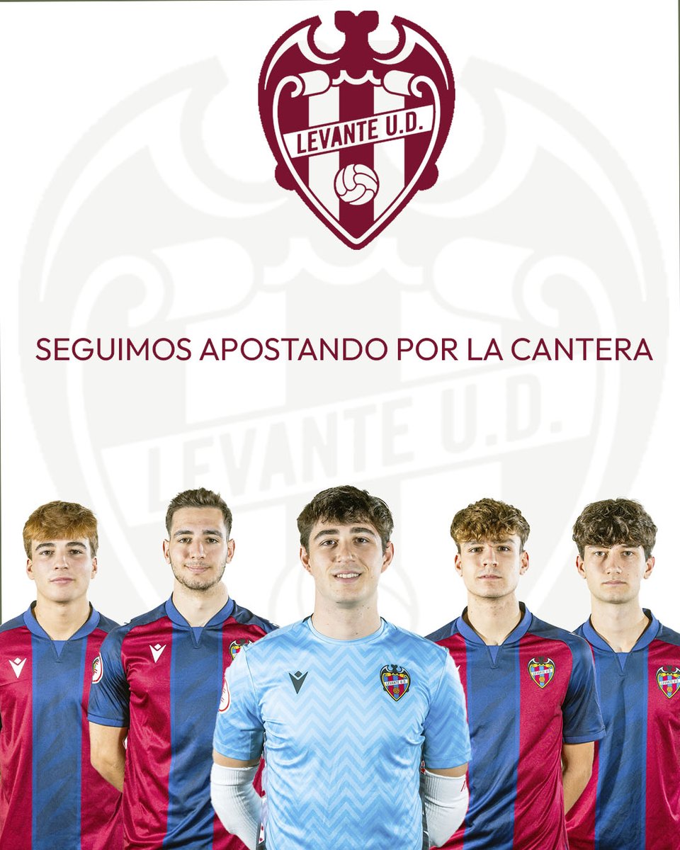 Desde el Levante UD FS seguimos apostando por la Cantera.
Alberto Parreño, Tony Modesto, José Iglesías, Nacho Benages y Manu Rodrigo, seguiran con nosotros!