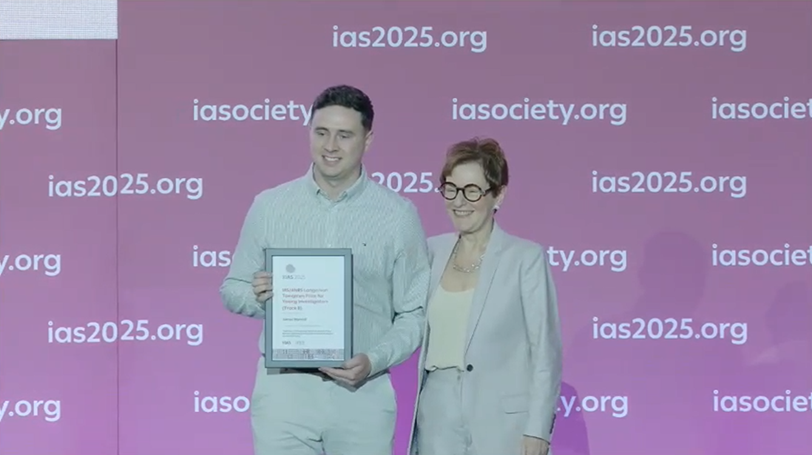 iasociety's tweet photo. Congratulations to the young investigators being awarded the IAS/ANRS Lange/van Tongeren prize: Zoe Stylianidou 🇧🇪, James Wyncoll 🇬🇧, Keitumetse Lebelo 🇿🇦, Minh Nguyen Thien 🇻🇳 and Alfred S Lutaaya 🇺🇬. 👏 #IAS2025 https://t.co/dKac6HztWX