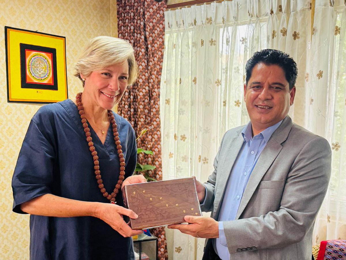 Veronique Lorenzo (@euambnepal) on Twitter photo Courtesy call with the Minister of Industry, Commerce, and Supplies to discuss updates on Nepalโs LDC graduation, its position on the WTO Investment Facilitation for Development Agreement, and efforts to promote investment in Nepal. <a href="/eu_eeas/">European External Action Service - EEAS ๐ช๐บ</a> <a href="/EU_Partnerships/">EU International Partnerships ๐ช๐บ</a> Courtesy call with the Minister of Industry, Commerce, and Supplies to discuss updates on Nepalโs LDC graduation, its position on the WTO Investment Facilitation for Development Agreement, and efforts to promote investment in Nepal. <a href="/eu_eeas/">European External Action Service - EEAS ๐ช๐บ</a> <a href="/EU_Partnerships/">EU International Partnerships ๐ช๐บ</a>