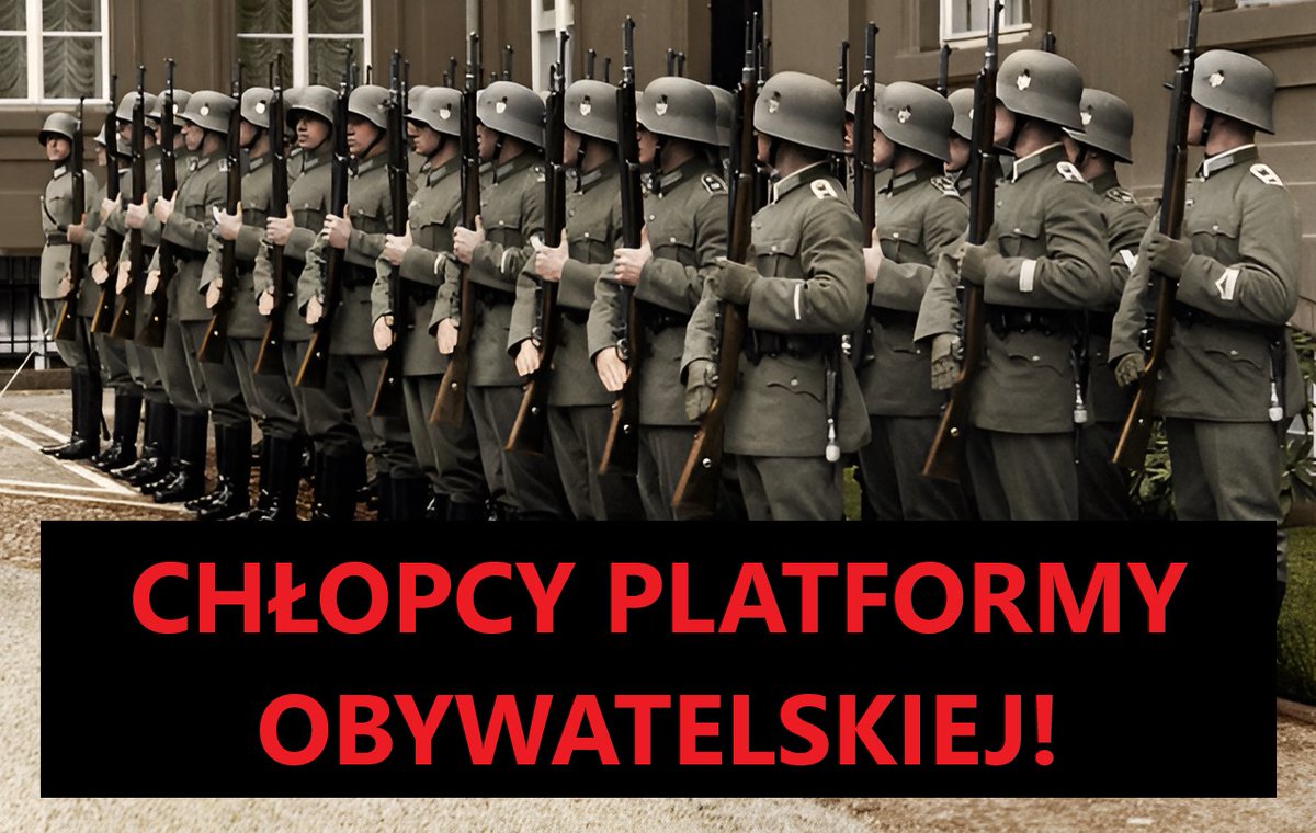 Oto wasi chłopcy i nasi chłopcy... 
Wasi, Donaldzie Tusk, uczyli naszych, jak równo i posłusznie stać w szeregu przed rozstrzelaniem. Porządek musiał być, PO jewropejsku!