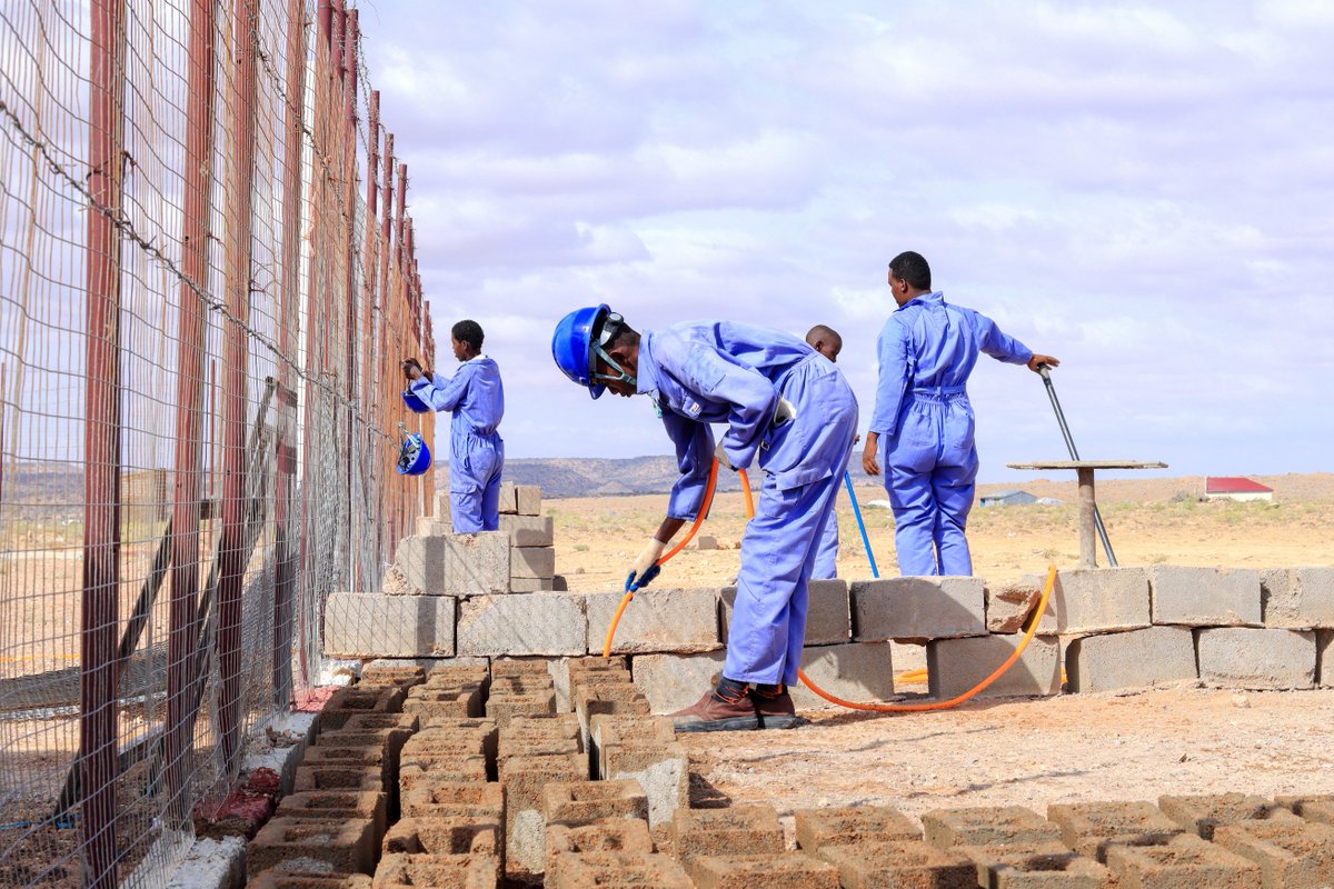 Trainees at the Garadag Technical and Vocational Training Institute are gaining hands-on experience in carpentry and masonry by actively contributing to real construction projects, including laying house foundations and producing high-quality building blocks. The training,