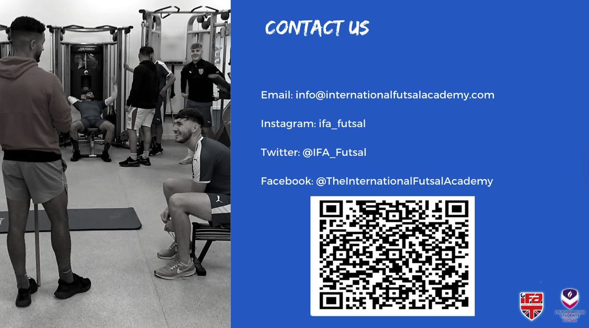 Ready to step into the spotlight?
💻 Apply now
📥 DM us for more info
⚽️ Follow <a href="/IFA_Futsal/">The IFA</a> to see what daily life is like

This is your moment. Make it count.
#IFAElite #FutsalJourney #LoughboroughLife #StudentAthletes
