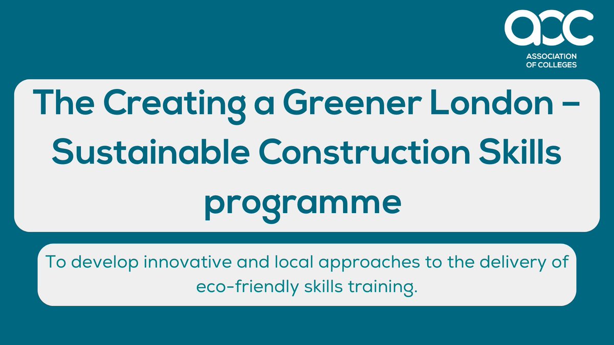 The Creating a Greener London: Sustainable Construction Skills programme year-one blueprint aims to demonstrate effective processes for establishing partnerships working to deliver green skills training in the homes and buildings sector.

Read here: bit.ly/3MhRR7I