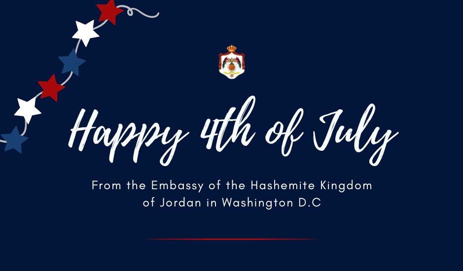 AmbKawar's tweet image. Warmest wishes to our American friends on this July 4th. As we celebrate your nation's independence, we also honor the enduring bond between Jordan & the US—rooted in shared values & mutual respect. Here's to many more years of partnership. 🇯🇴🇺🇸 #JordanUS
