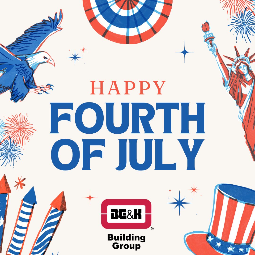Wishing You a Safe and Happy Fourth of July from BE&amp;K Building Group!

As we reflect on the values that unite us, we hope your Fourth of July is filled with joy, great food, fireworks, and memorable moments with family and friends.

#FourthofJuly #Independenceday #BEKBG