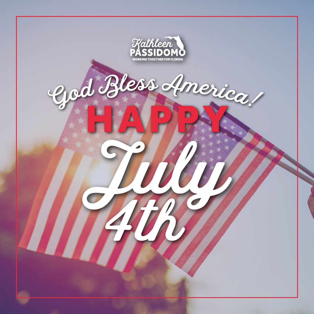 Happy Independence Day! God bless our great nation and the founding fathers whose vision for freedom set a foundation for a country where all citizens have the opportunity to prosper.