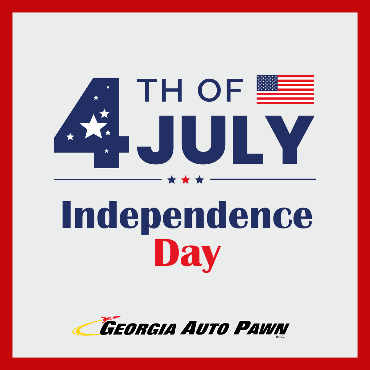 GeorgiaAutoPawn's tweet photo. 🎆 Happy Birthday America! We wish you all a Happy 4th of July! 🇺🇸

From all of us at Georgia Auto Pawn, Inc., we hope you're celebrating this special day with loved ones and creating wonderful memories. 🎉😍

#IndependenceDay #4thOfJuly #GeorgiaAutoPawn https://t.co/mT82hh5ZJP