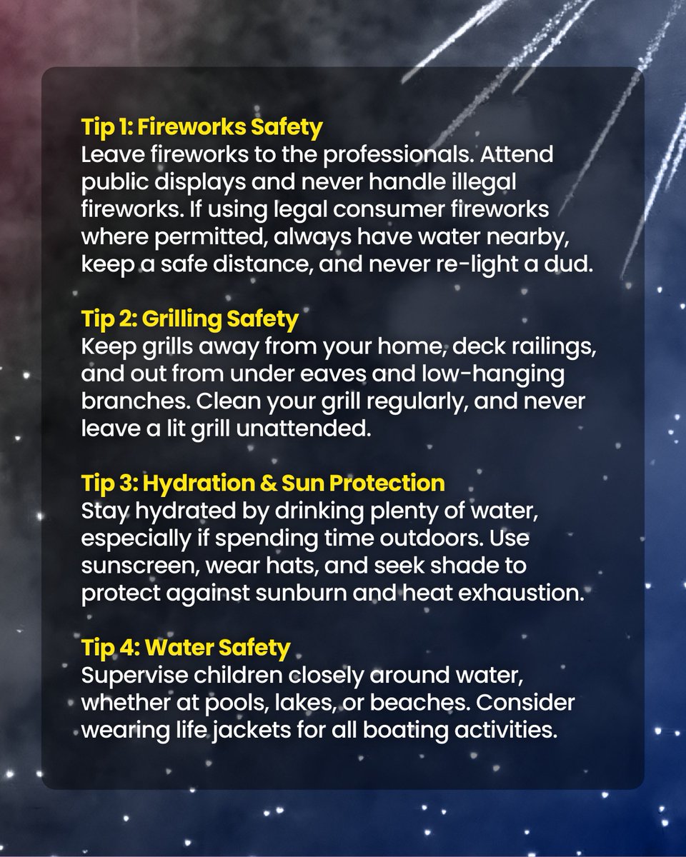 Happy 4th of July from Kings III. As you enjoy today's celebrations, please prioritize safety. To help ensure your festivities are free of worry, we encourage you to review these important safety tips for the day. Wishing everyone a safe and enjoyable holiday.