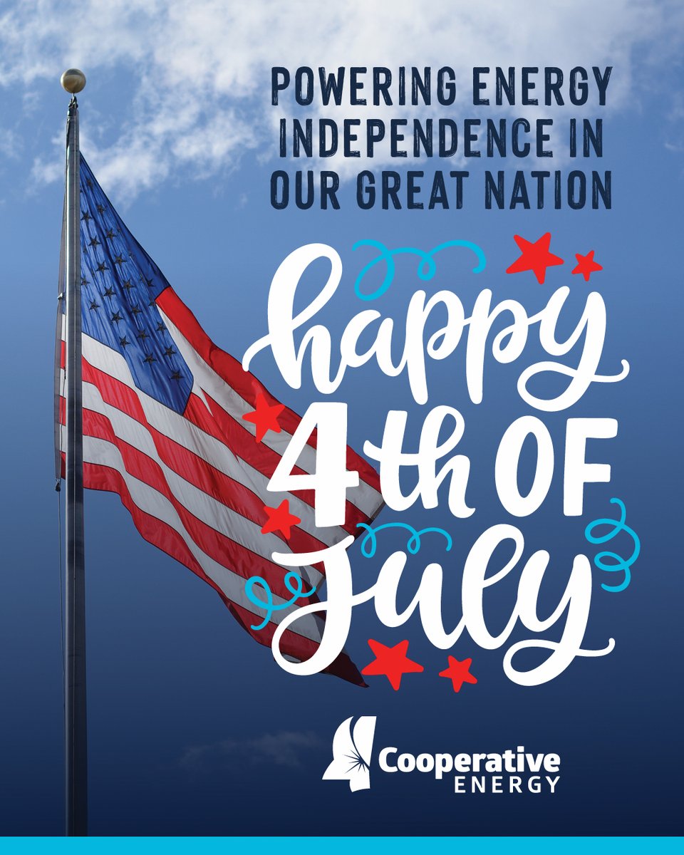 This Independence Day, we celebrate the strength of the communities we serve. Happy 4th of July from Cooperative Energy Economic Development!