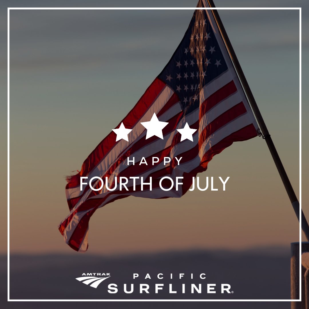 Happy 4th of July from all of us at Pacific Surfliner! 🇺🇸 

#amtrak
#traintravel
#pacificsurfliner