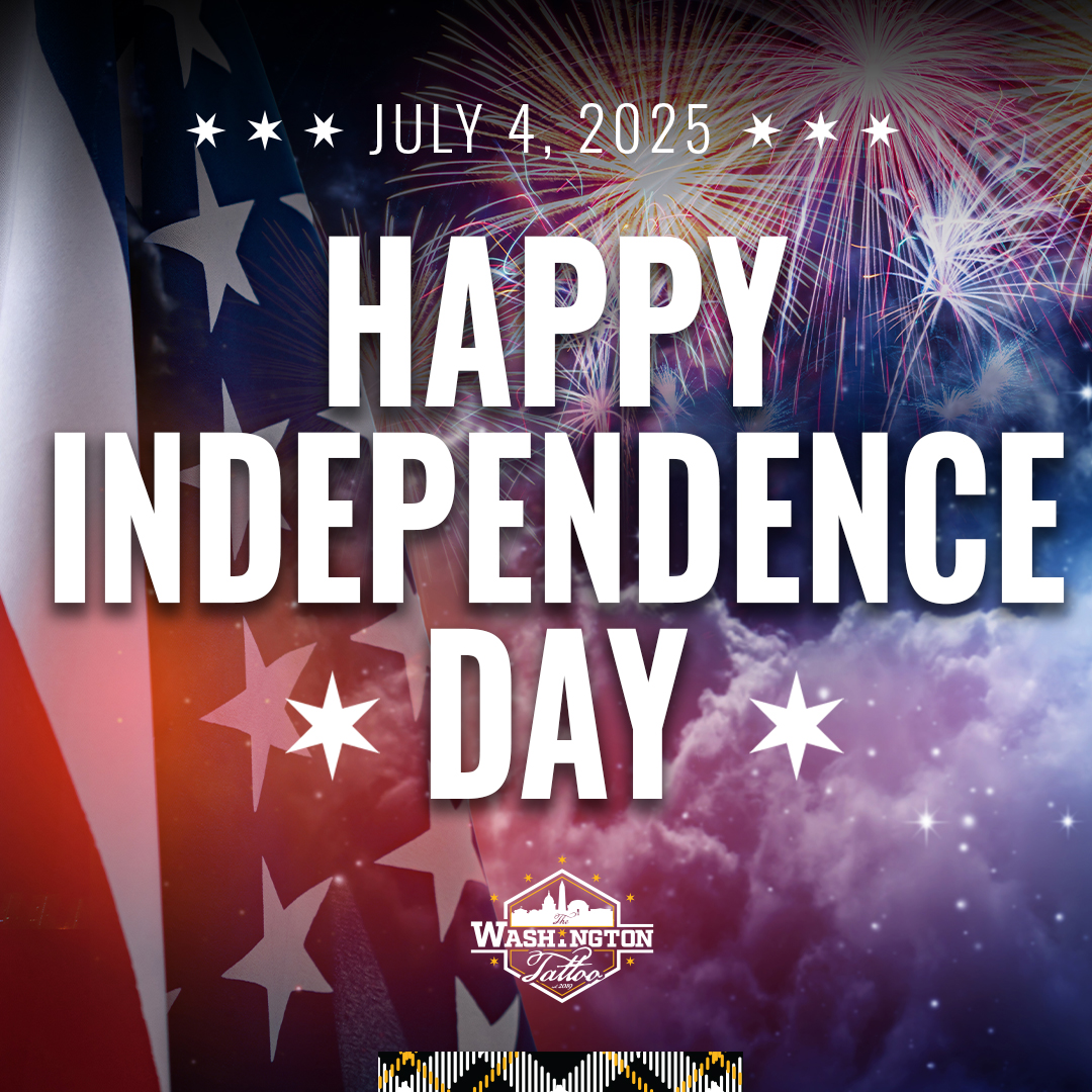 Happy Independence Day! “Where liberty dwells, there is my country.” — Benjamin Franklin #TheWashingtonTattoo #July4th