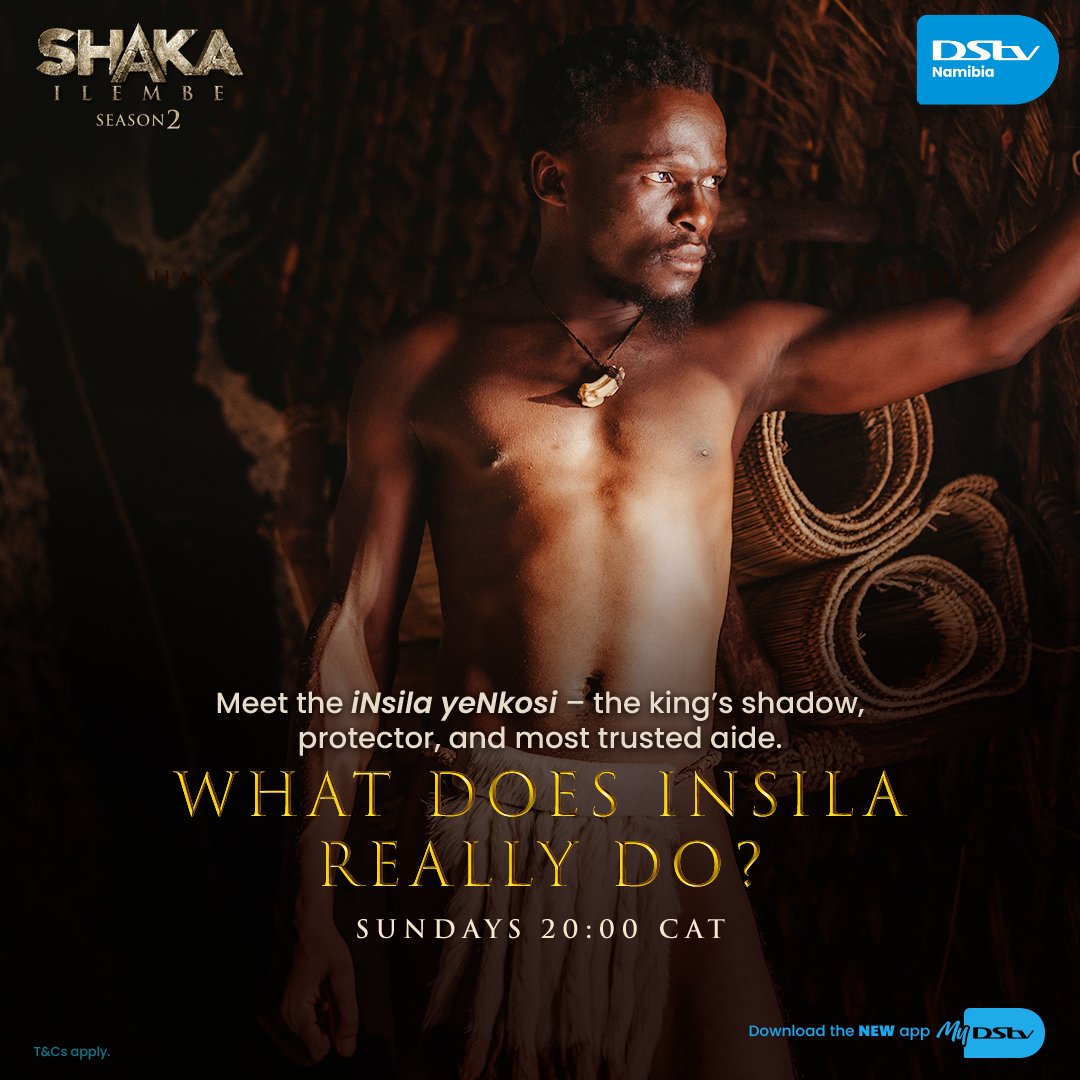 👑✨Ever heard of iNsila yeNkosi? In this week’s episode of #ShakaILembeS2, Shaka makes a bold choice and names his trusted shadow. But betrayal comes at a price😨... Get schooled on the sacred role of the king’s right hand! Catch this on Mzansi Magic ch161!

#DStvNamibia